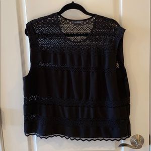 The Limited Black Lace Top